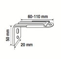 Equerre D  (60 à 110 mm) 